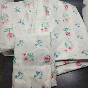 VTG New Martex Full Sheet Set Floral Pattern 1 pillow case Cottage core prarie